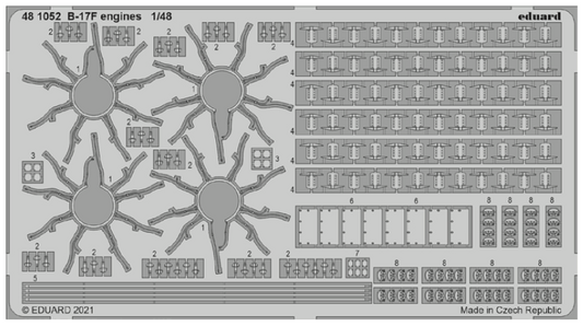 Eduard 481052 1:48 B-17F Flying Fortress engines