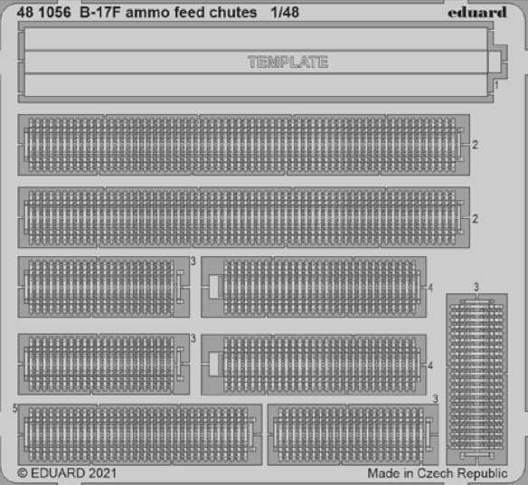 Eduard 481056 1:48 Boeing B-17F Flying Fortress ammo feed chutes