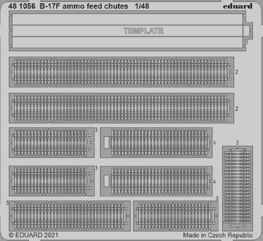 Eduard 481056 1:48 Boeing B-17F Flying Fortress ammo feed chutes