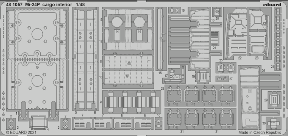 Eduard 481057 1:48 MiL Mi-24P cargo interior