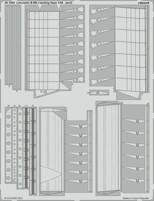 Eduard 481063 1:48 Avro Lancaster B.I Landing Flaps