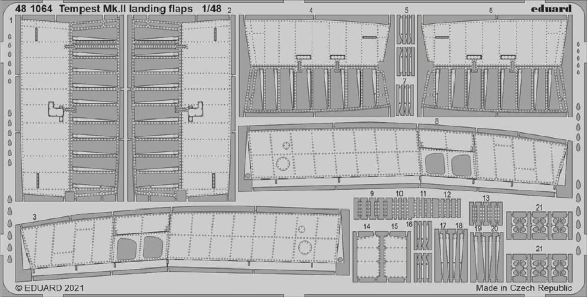 Eduard 481064 1:48 Hawker Tempest Mk.II Landing Flaps