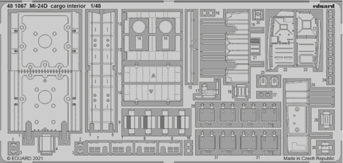 Eduard 481067 1:48 Mi-24D Cargo Interior