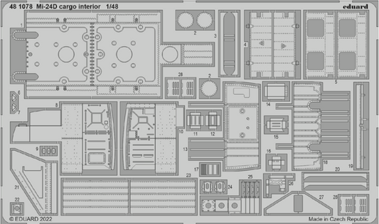 Eduard 481078 1:48 MiL Mi-24D Hind Cargo Interior