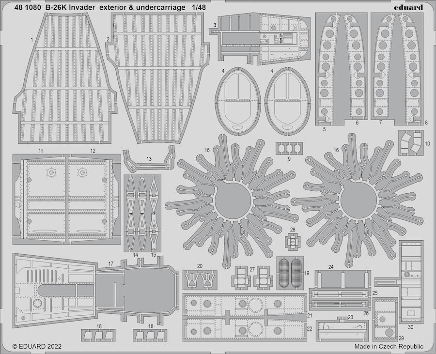 Eduard 481080 1:48 Douglas B-26K Invader exterior & undercarriage