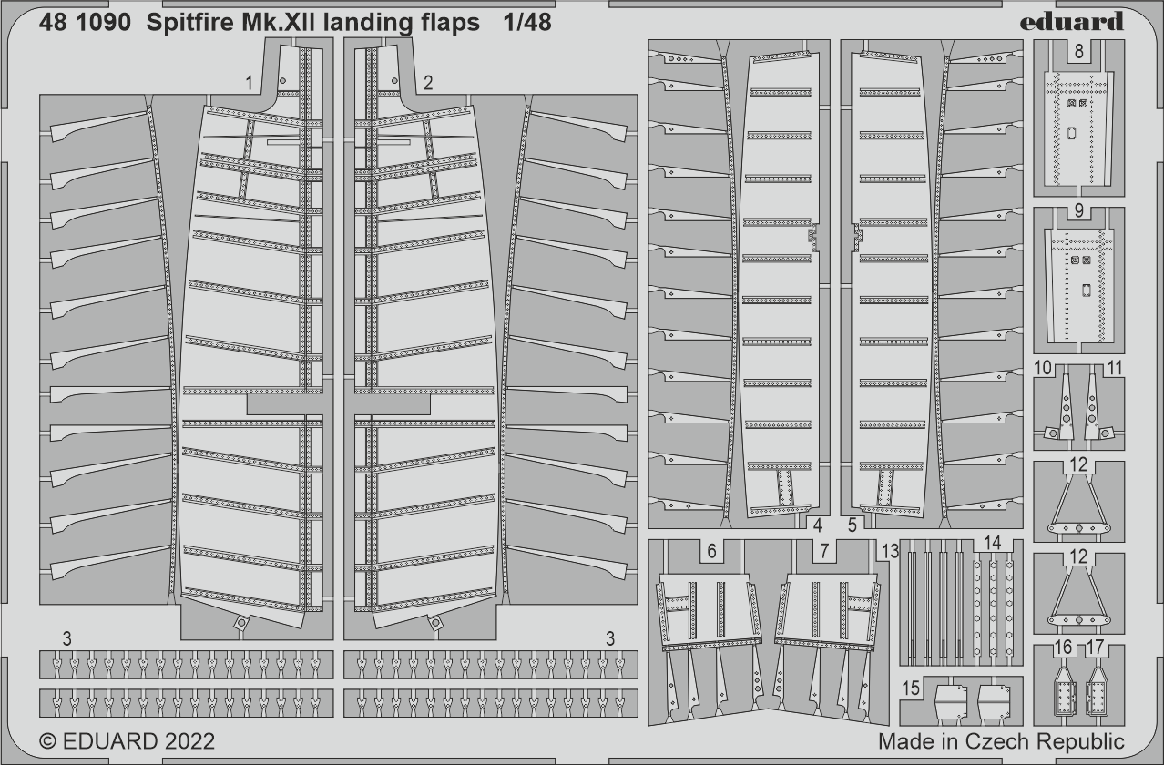 Eduard 481090 1:48 Supermarine Spitfire Mk.XII Landing Flaps