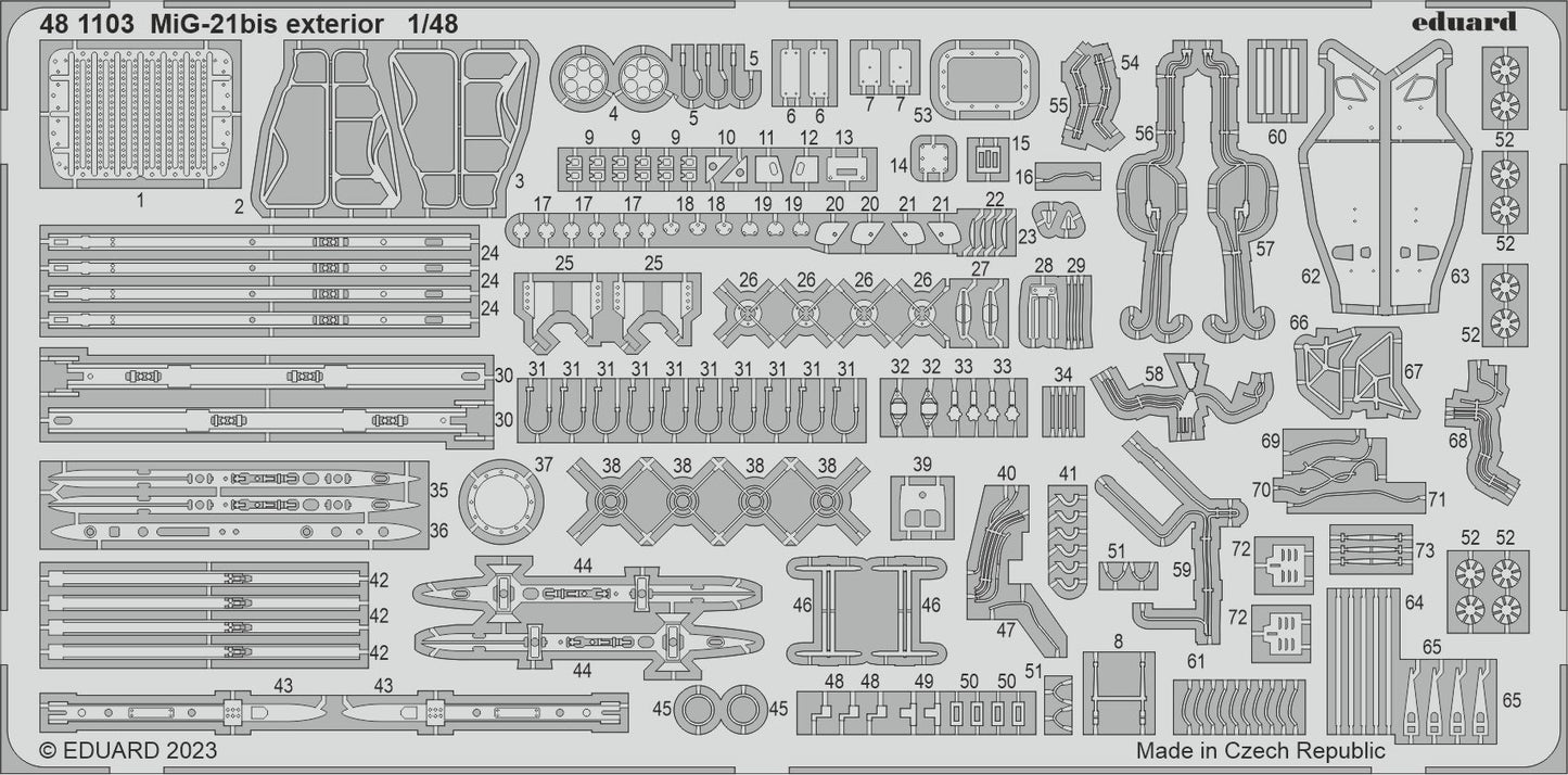 Eduard 481103 1:48 Mikoyan MiG-21bis Exterior
