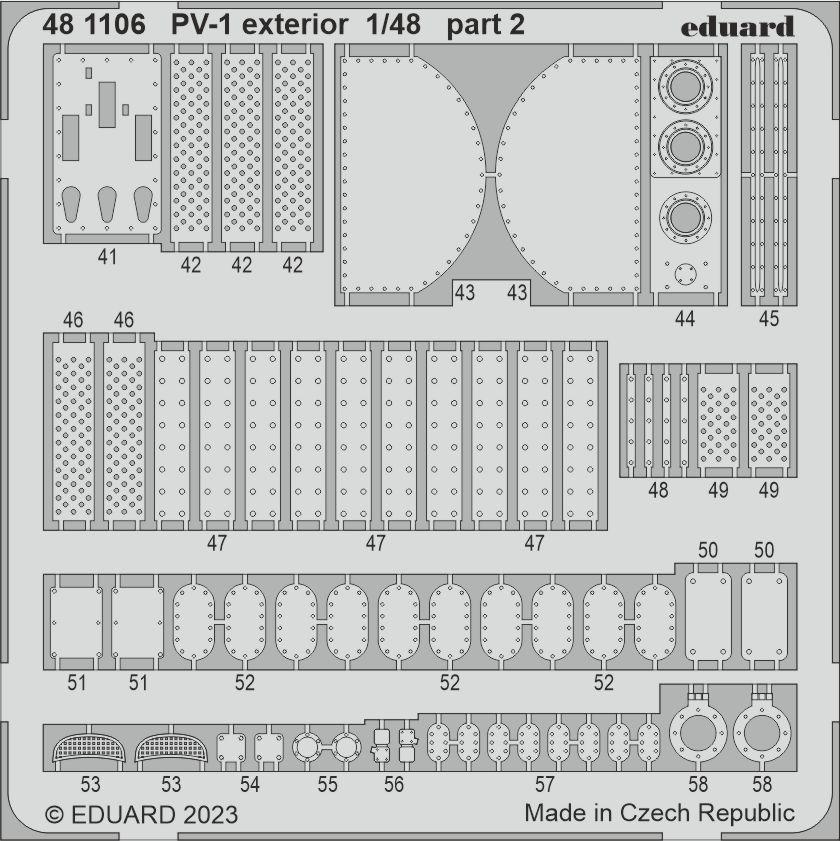 Eduard 481106 1:48 Lockheed PV-1 Ventura exterior  to be used with Academy