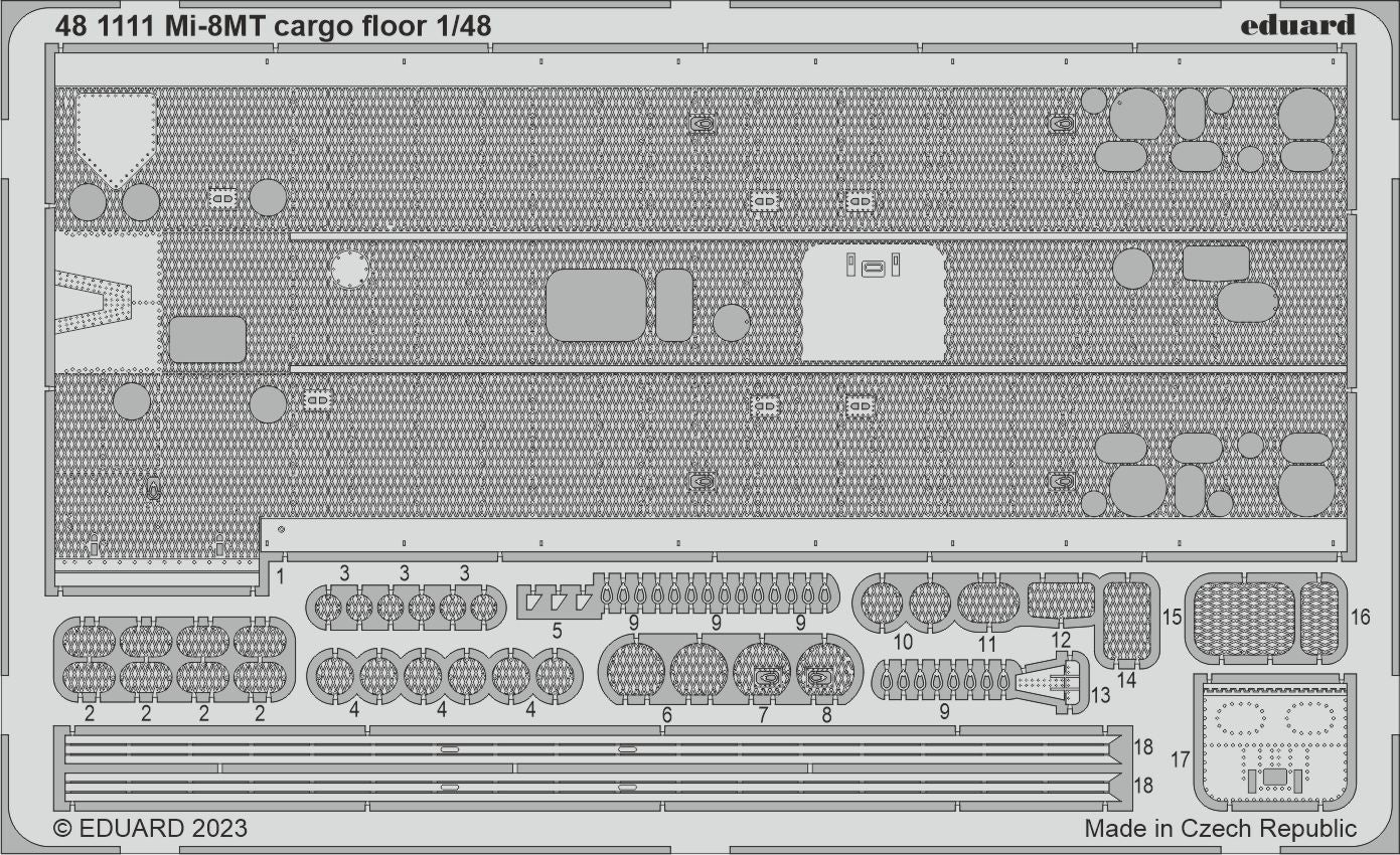 Eduard 481111 1:48 Mil Mi-8MT cargo floor to be used with Trumpeter