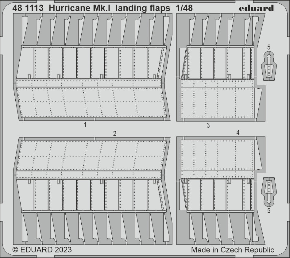 Eduard 481113 1:48 Hawker Hurricane Mk.I landing flaps to be used with Hobby Boss