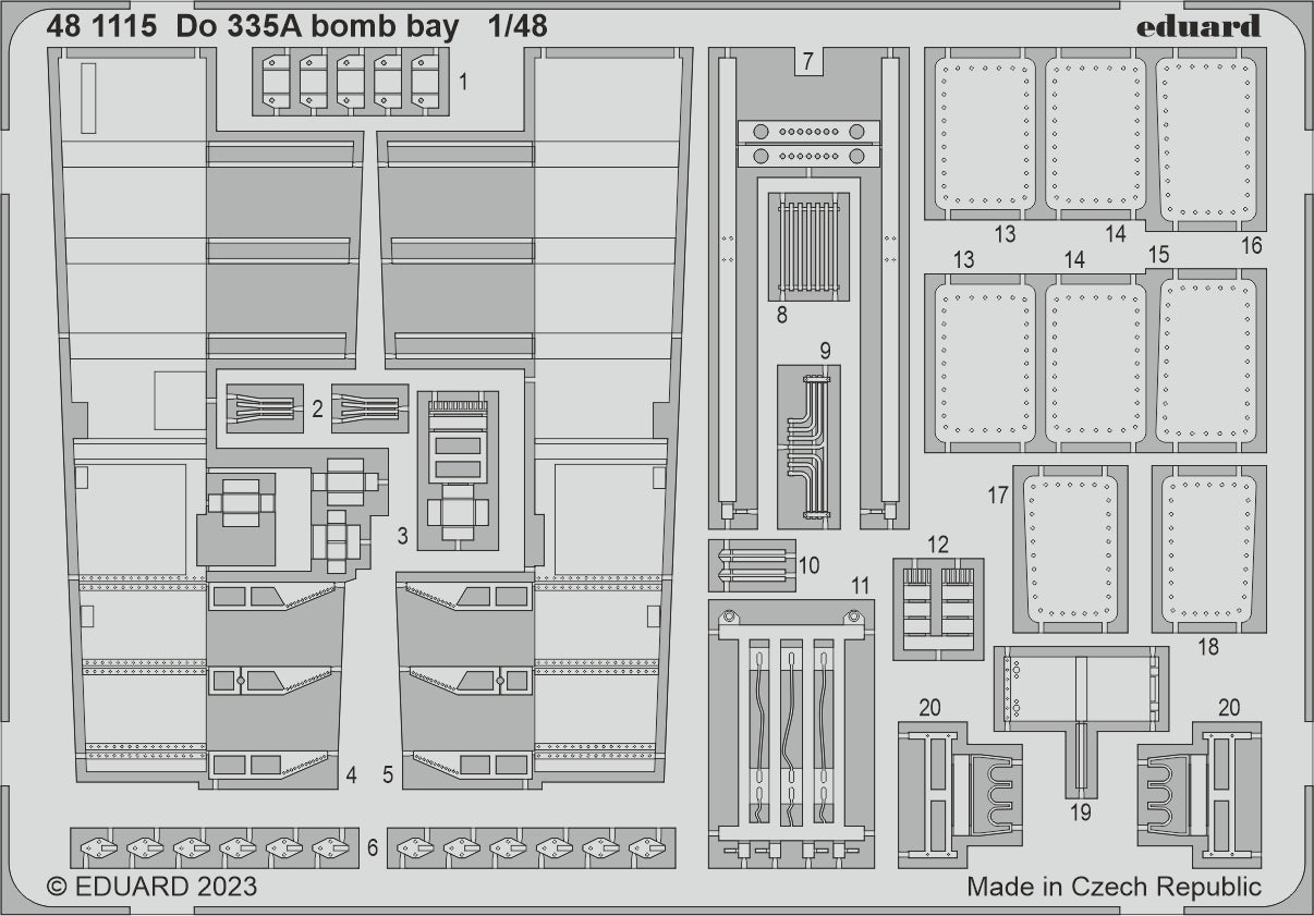 Eduard 481115 1:48 Dornier Do-335A bomb bay to be used with Tamiya