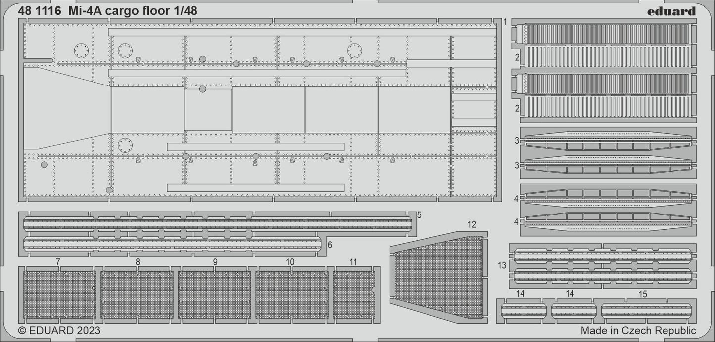 Eduard 481116 1:48 Mil Mi-4A cargo floor to be used with Trumpeter