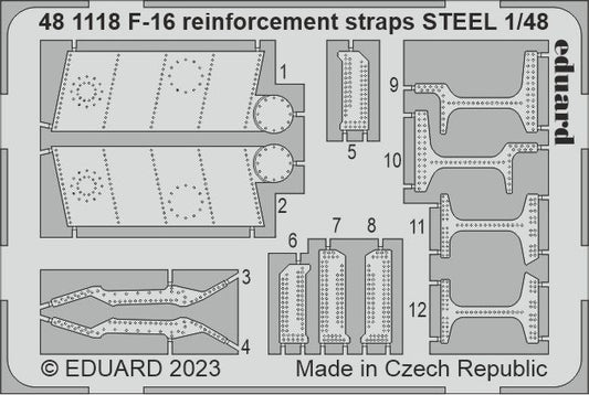 Eduard 481118 1:48 F-16D reinforcement straps STEEL to be used with Kinetic