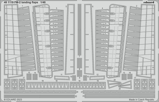 Eduard 481119 1:48 FM-2 Wildcat landing flaps to be used with Eduard