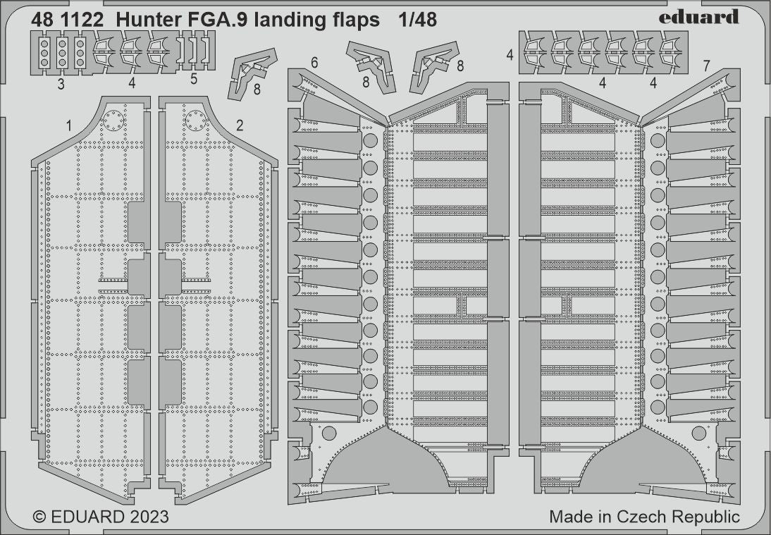 Eduard 481122 1:48 Hawker Hunter FGA.9 landing flaps for Airfix