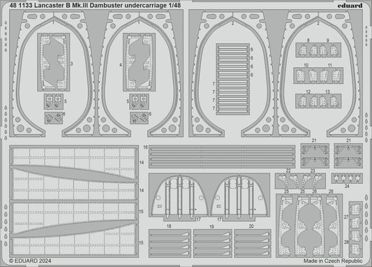 Eduard 481133 1:48 Avro Lancaster B Mk.III Dambuster undercarriage