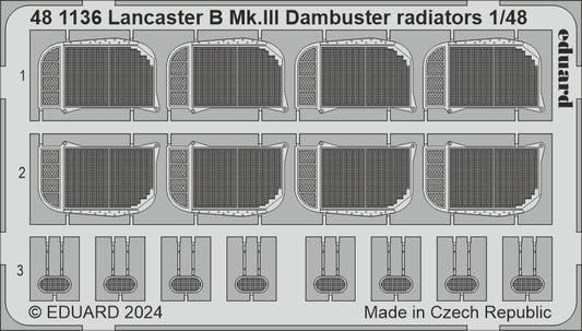 Eduard 481136 1:48 Avro Lancaster B Mk.III Dambuster radiators