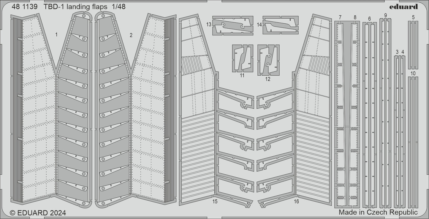 Eduard 481139 1:48 Douglas TBD-1 'Devastator' landing flaps