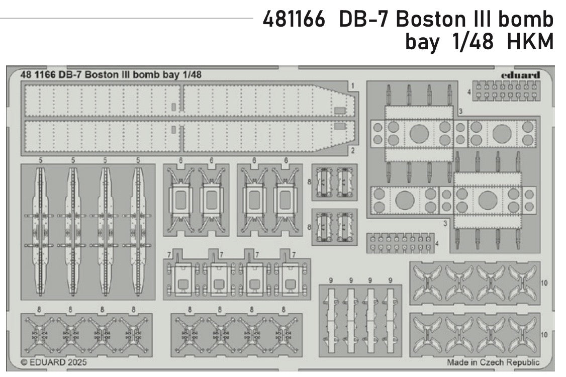 Eduard ED481166 1:48 Douglas Boston III/US DB-7B bomb bay