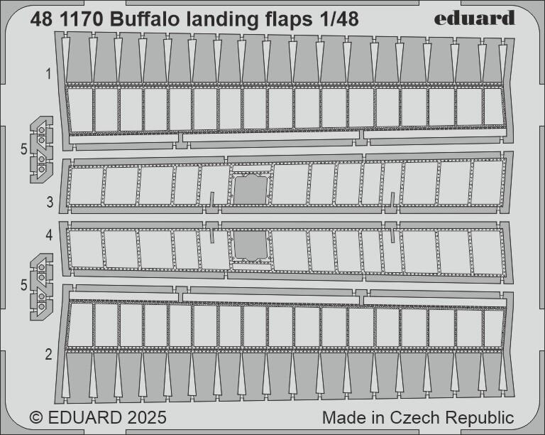 Eduard 481170 1:48 Brewster F2A-2 Buffalo landing flaps