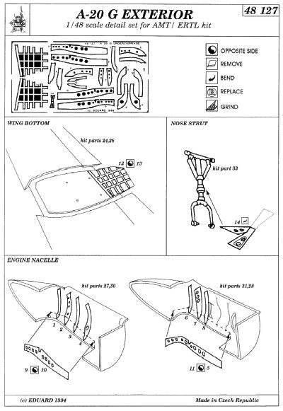 Eduard 48127 1:48 Douglas A-20 Havoc Undercarriage