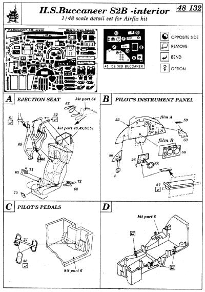 Eduard 48132 1:48 Blackburn/Hawker-Siddeley Buccaneer Interior