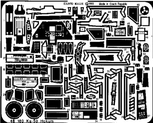 Eduard 48180 1:48 Kamov Ka-50 Hokum Detail Set