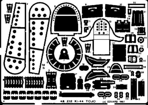 Eduard 48212 1:48 Nakajima Ki-44 Tojo Detail Set