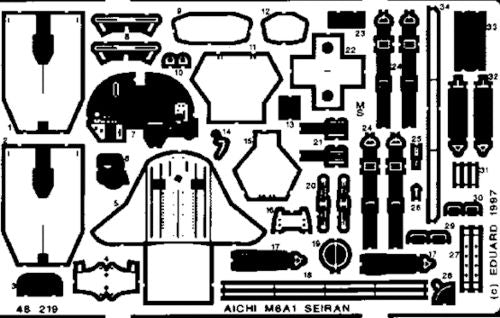 Eduard 48219 1:48 Aichi M6A1 Seiranto be used with Tamiya