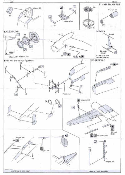 Eduard 48231 1:48 Heinkel He-219A-7 'Uhu' Detail Set