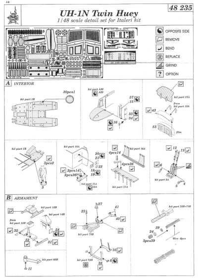 Eduard 48235 1:48 Bell UH-1N Detail Set