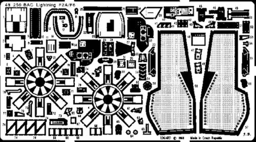 Eduard 48250 1:48 BAC/EE Lightning F.2/F.6 Detail Set