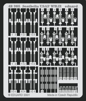 Eduard 48365 1:48 USAF WWII Seatbelts