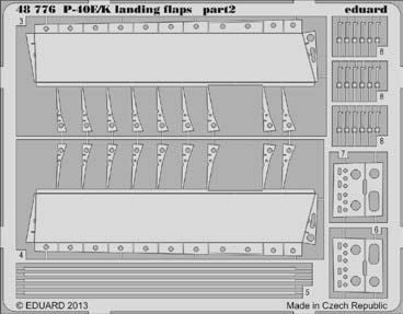 Eduard 48776 1:48 Curtiss P-40E/P-40K landing flaps