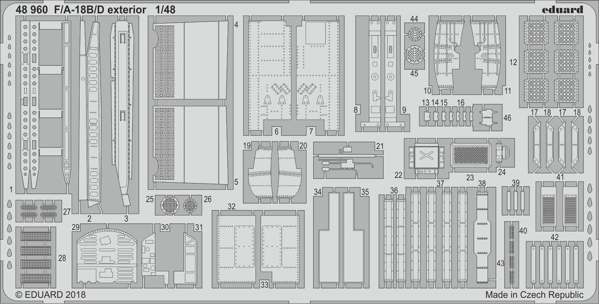Eduard 48960 1:48 McDonnell-Douglas F/A-18B/D Hornet exterior