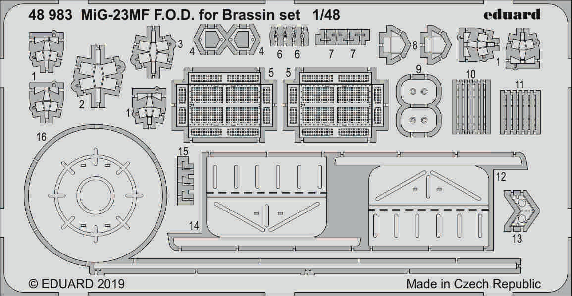 Eduard 48983 1:48 MiG-23MF F.O.D. for Brassin set