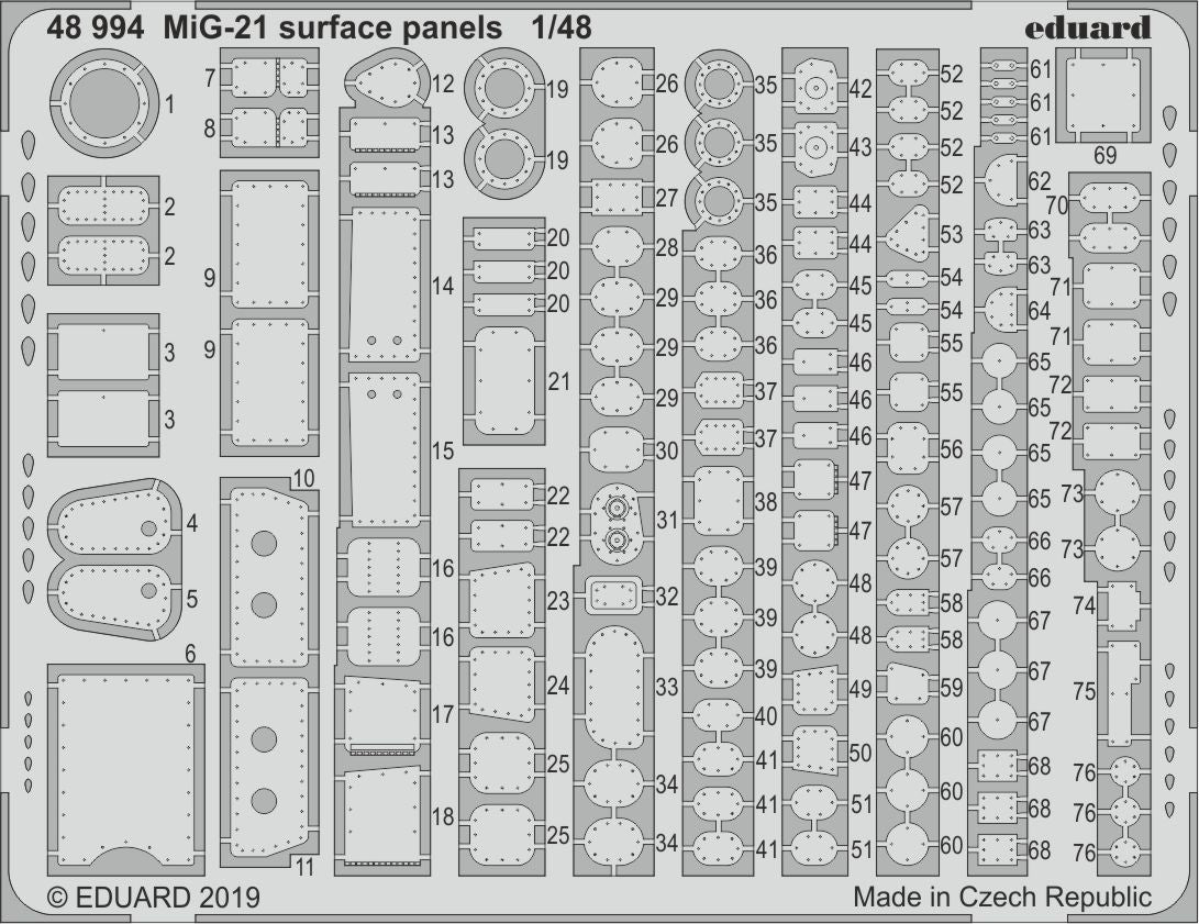 Eduard 48994 1:48 MiG-21MF surface panels