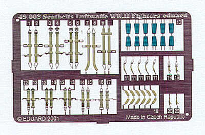 Eduard 49002 1:48 Luftwaffe Fighter seatbelts