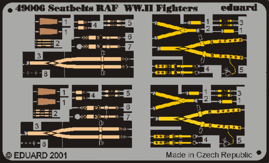 Eduard 49006 1:48 RAF WWII seatbelts