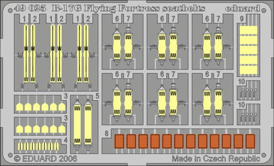 Eduard 49025 1:48 B-17G Flying Fortress seatbelts