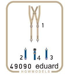 Eduard 49090 1:48 Dassault Mirage IIIC Seatbelts SUPERFABRIC