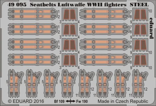 Eduard 49095 1:48 Seatbelts Luftwaffe WWII Fighters STEEL