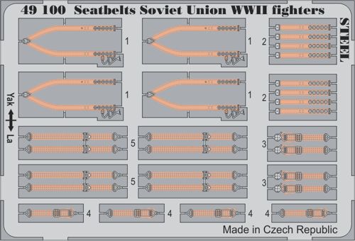 Eduard 49100 1:48 Seatbelts Soviet Union WWII Fighters STEEL