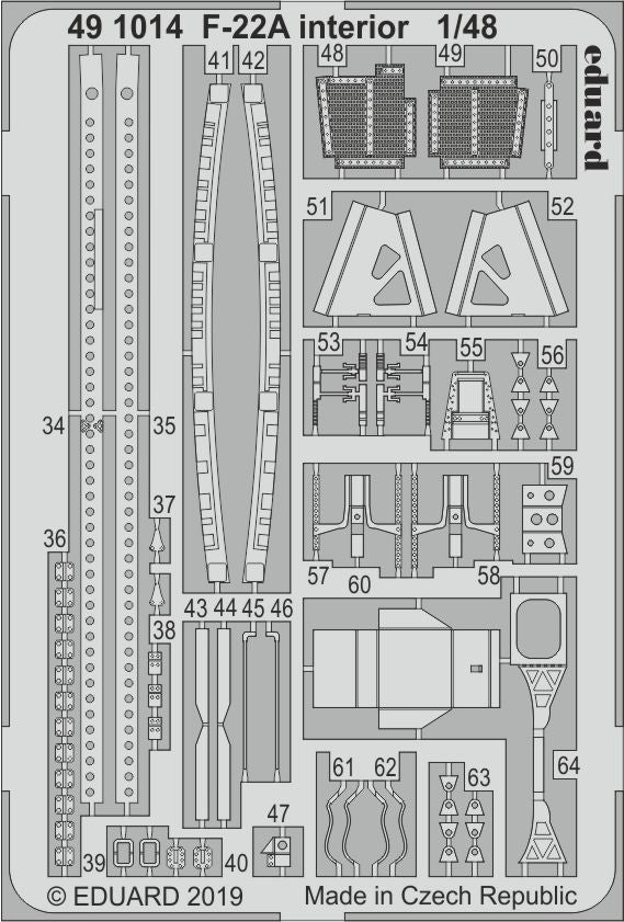 Eduard 491014 1:48 Lockheed-Martin F-22A Raptor Interior