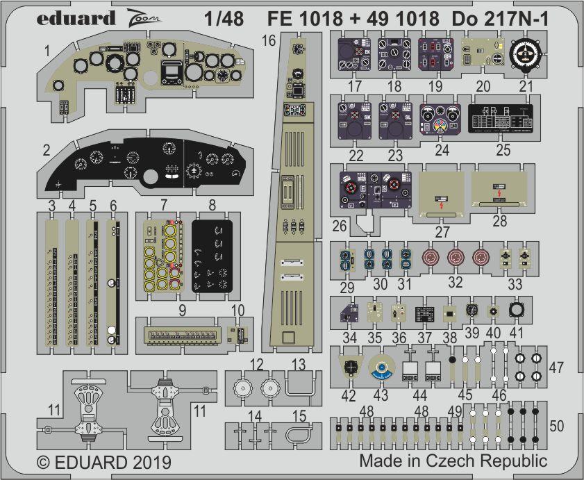 Eduard 491018 1:48 Dornier Do-217N-1 Detailing Set