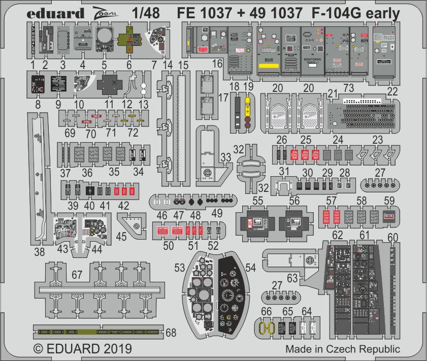 Eduard 491037 1:48 Lockheed F-104G Starfighter Early Detailing Set