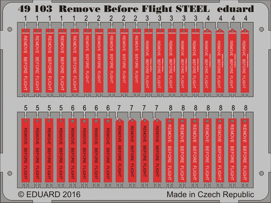 Eduard 49103 1:48 Remove Before Flight Flags STEEL