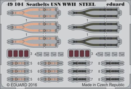 Eduard 49104 1:48 Seatbelts USN WWII Fighters STEEL