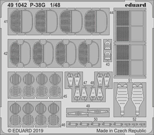 Eduard 491042 1:48 Lockheed P-38G Lightning Detailing Set