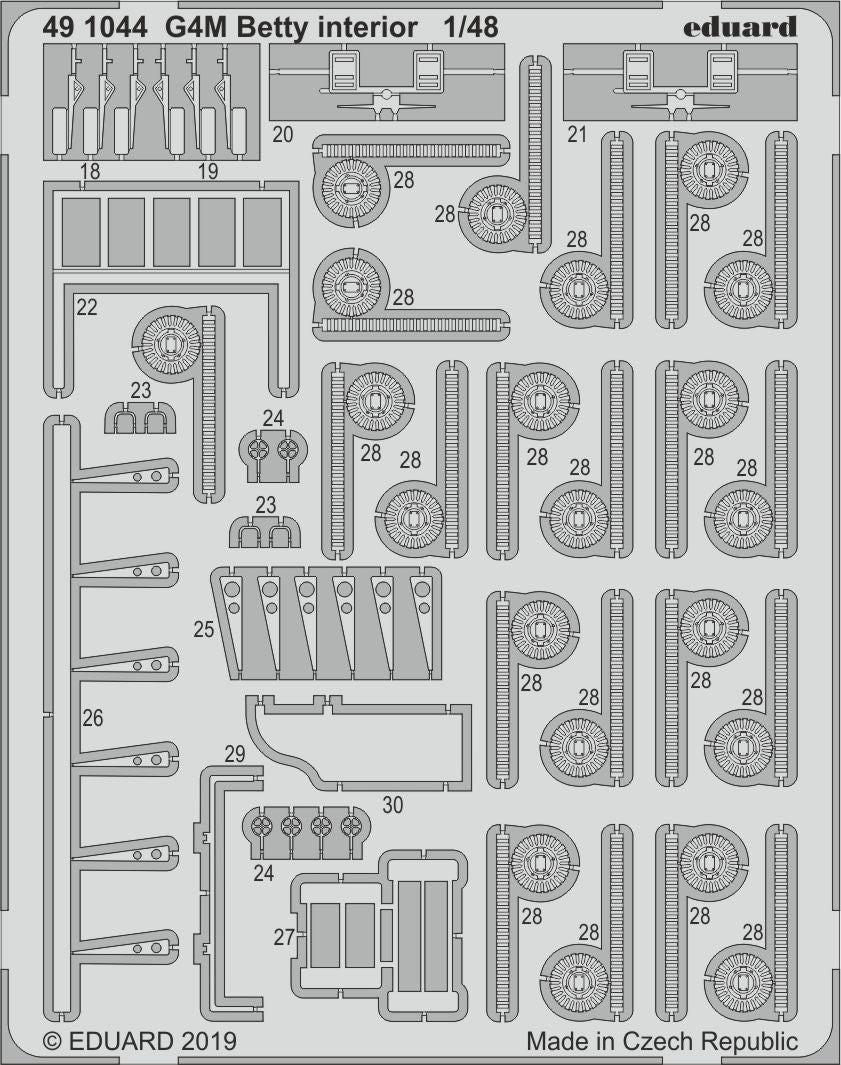 Eduard 491044 1:48 Mitsubishi G4M1 'Betty' Interior